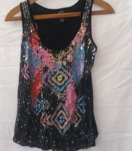 Sleeveless Shirt Sequence Sparkle rue21 Small